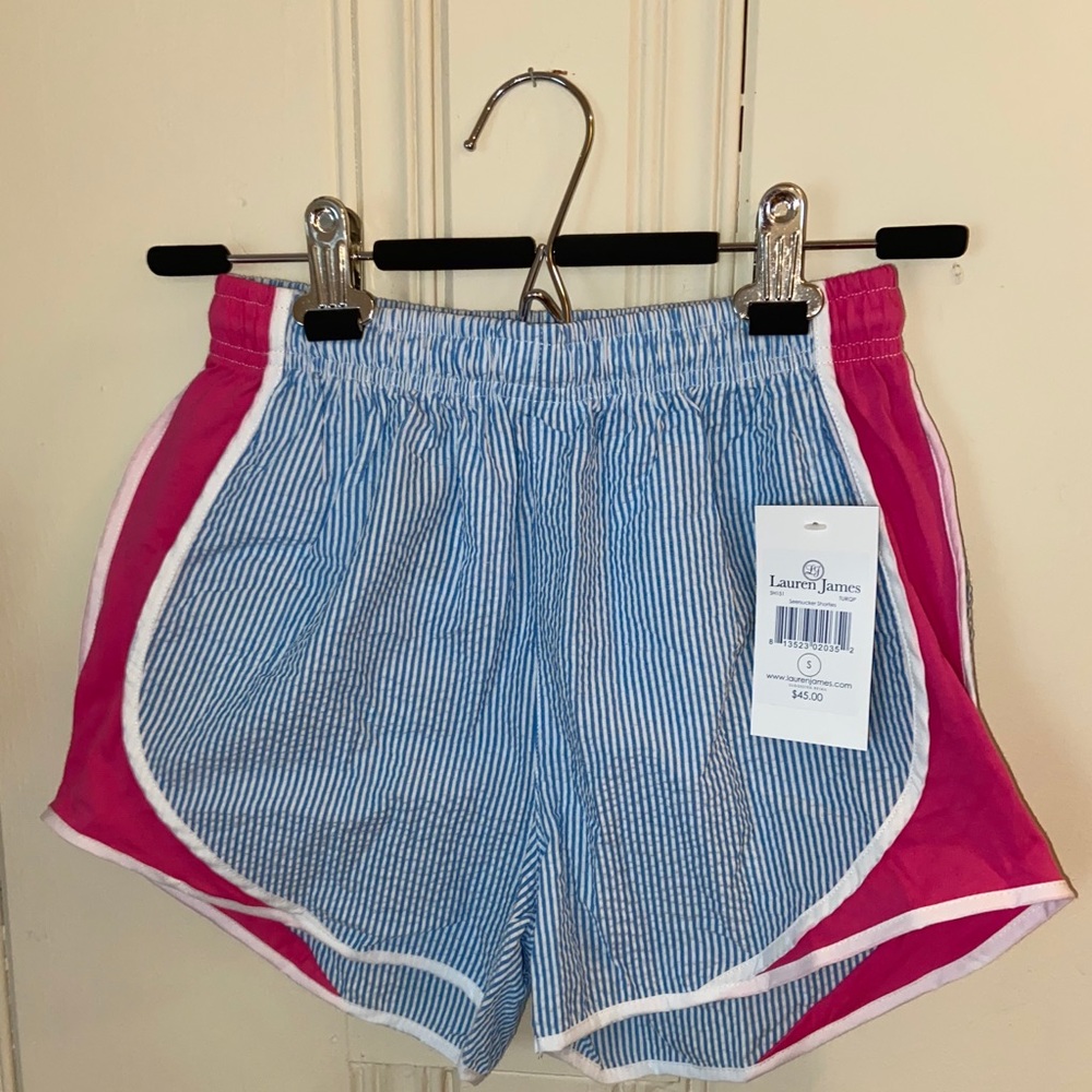 Lauren Jame Seersucker Gym Shorts
